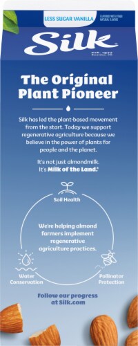 Silk® Less Sugar Vanilla Almondmilk Perspective: back