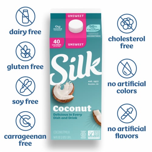 Silk Unsweet Coconutmilk Perspective: back