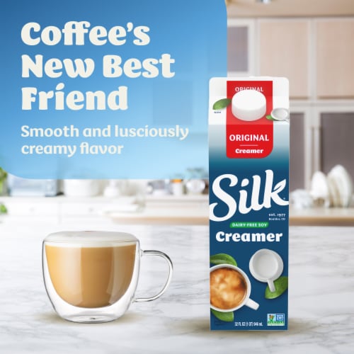 Silk Dairy Free Original Soy Coffee Creamer Perspective: back