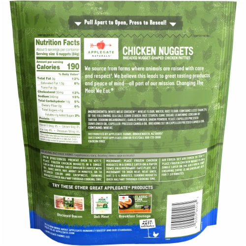 Applegate Natural Chicken Nuggets Perspective: back