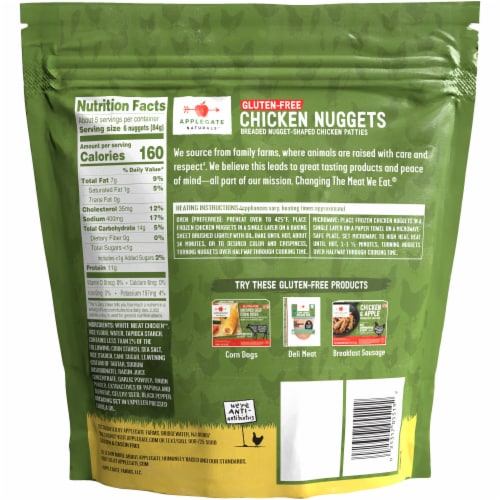 Applegate Natural Gluten-Free Chicken Nuggets Perspective: back