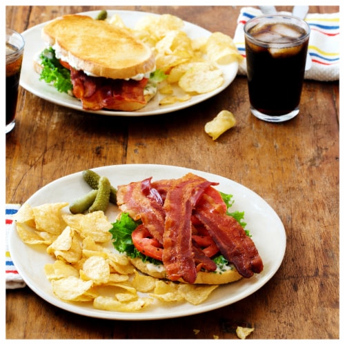 Applegate Organic Hickory Smoked Uncured Sunday Bacon Perspective: back