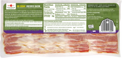 Applegate Natural Hickory Smoked No Sugar Uncured Bacon Perspective: back