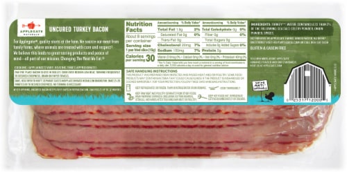 Applegate Natural Hickory Smoked Uncured Turkey Bacon Perspective: back