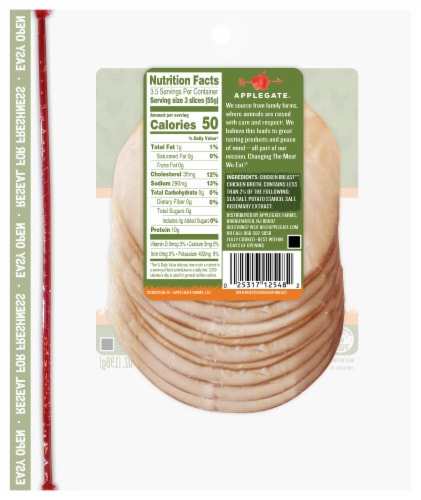Applegate Natural Oven Roasted Chicken Breast Perspective: back