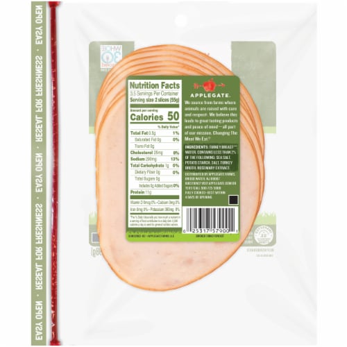 Applegate Natural Smoked Turkey Breast Perspective: back