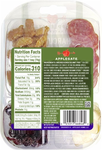 Applegate Naturals™ Pepper Jack Charcuterie Plate Perspective: back