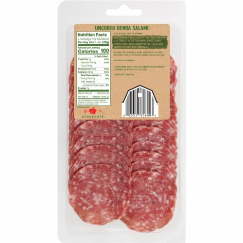 Applegate Natural Uncured Genoa Salami Perspective: back
