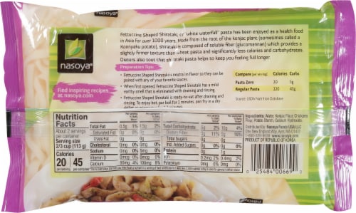 Nasoya Pasta Zero Shirataki Fettucini Perspective: back