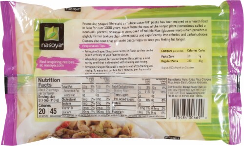 Nasoya Pasta Zero Shirataki Fettucini Perspective: back