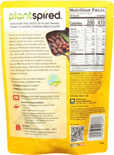 Nasoya Plantspired® Plant-Based Korean BBQ Flavored Steak Perspective: back