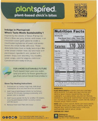 Nasoya® Plantspired® Honey Garlic Flavored Bee Free Plant-Based Chick'n Bites Perspective: back