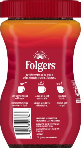 Folgers® Classic Roast Instant Coffee Perspective: back