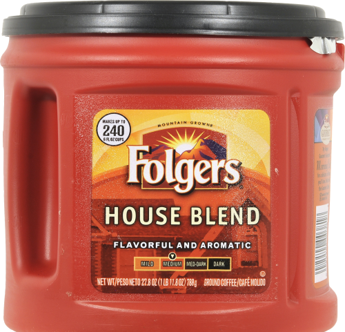 Folgers House Blend Medium Roast Ground Coffee Perspective: back