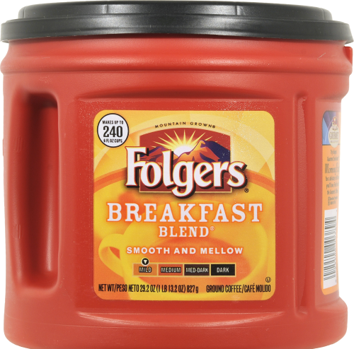 Folgers Breakfast Blend Ground Coffee Perspective: back