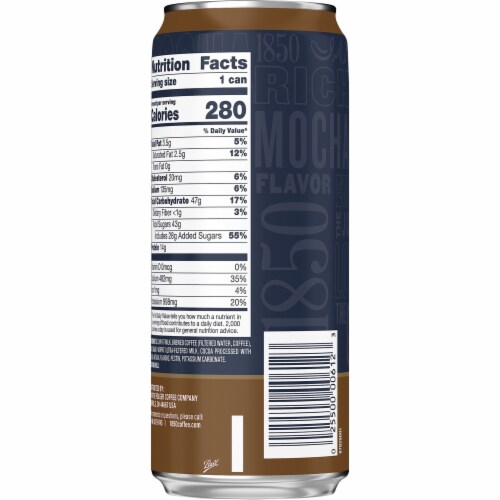 Folgers 1850 Mocha Iced Coffee Perspective: back