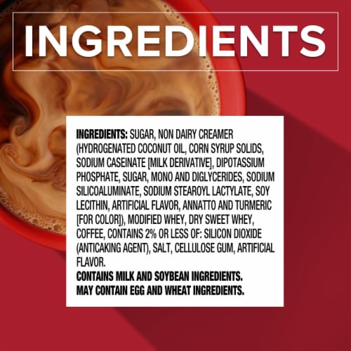 Folgers French Vanilla Flavored Cappuccino Packets, Instant Coffee Beverage Mix Perspective: back