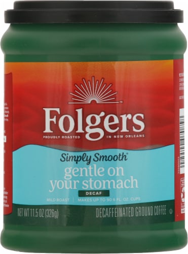 Folgers Simply Smooth Decaf Medium Roast Ground Coffee Perspective: back