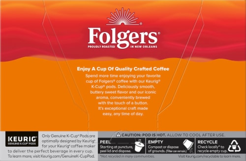 Folgers® Caramel Drizzle Flavored K-Cup Coffee Pods Perspective: back