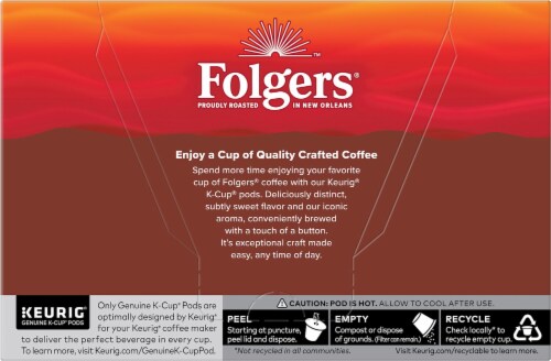 Folgers® Toasty Hazelnut K-Cup Coffee Pods Perspective: back