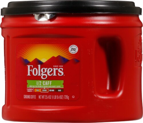 Folgers® Half Caff Medium Roast Ground Coffee Perspective: back