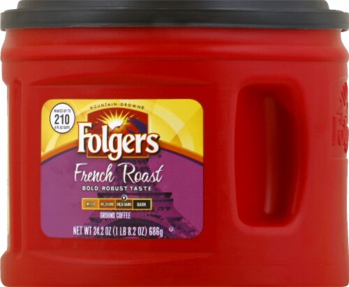 Folgers® French Roast Medium-Dark Roast Ground Coffee Perspective: back