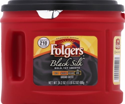 Folgers® Black Silk Dark Roast Ground Coffee Perspective: back