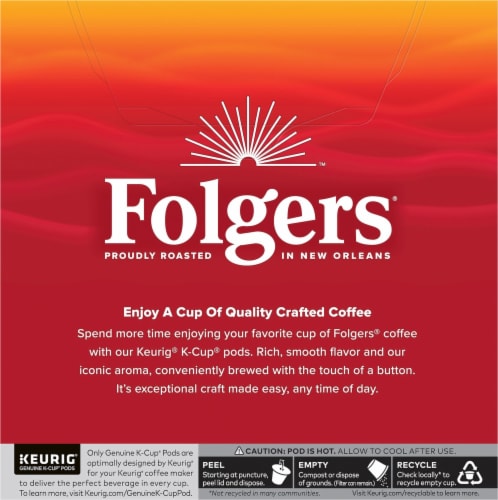 Folgers® Classic Medium Roast K-Cup® Coffee Pods Perspective: back