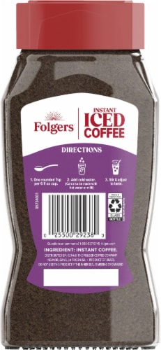 Folgers Instant Iced Coffee Perspective: back