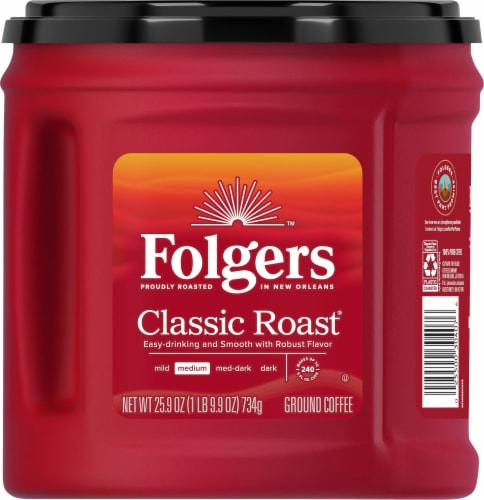 Folgers™ Medium Classic Roast® Ground Coffee Perspective: back