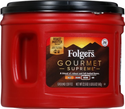 Folgers® Gourmet Supreme Medium-Dark Roast Ground Coffee Perspective: back