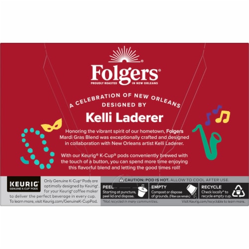 Folgers® Mardi Gras Blend K-Cup® Coffee Perspective: back