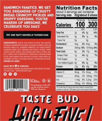 Tofurky Meatless Italian Deli Slices Perspective: back