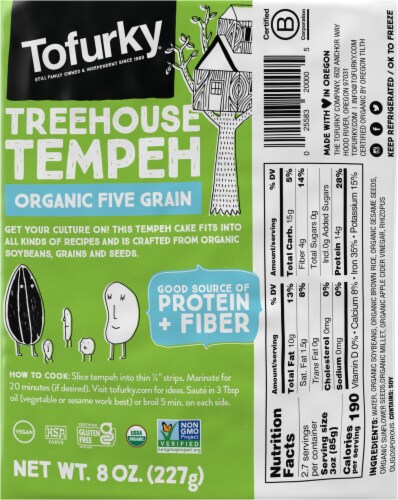 Tofurky Five Grain Tempeh Perspective: back