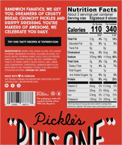 Tofurky Plant-Based Oven Roasted Deli Slices Perspective: back