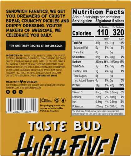 Tofurky® Plant-Based Hickory Smoked Deli Slices Perspective: back