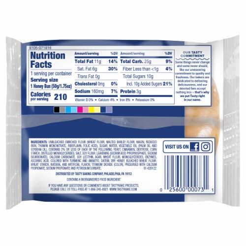 Tastykake® Honey Bun Perspective: back