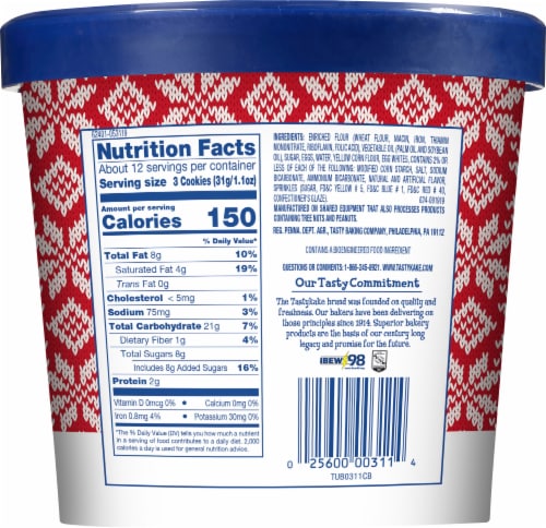 Tastykake® Holiday Cookies Perspective: back