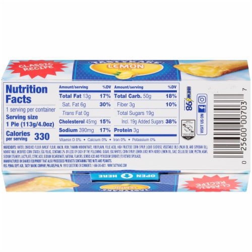Tastykake® Lemon Baked Pie Perspective: back
