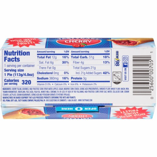 Tastykake® Cherry Baked Pie Perspective: back