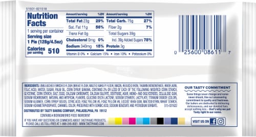 Tastykake Glazed Banana Pudding Creme Pie Perspective: back