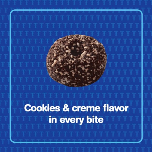 Tastykake Scoop Shop Cookies and Creme Mini Donuts Crunch Topped Chocolate Donuts Perspective: back