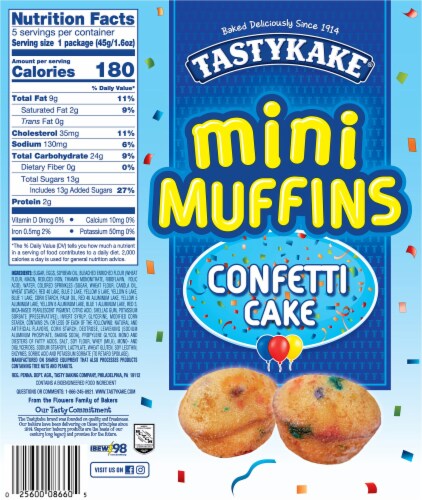 Tastykake® Confetti Cake Mini Muffins Perspective: back