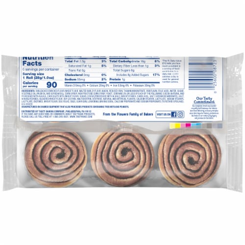 Tastykake Chocolate Swirls Perspective: back