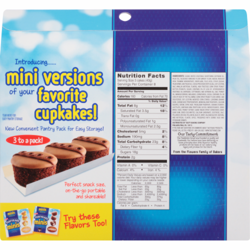 Tastykake Minis Peanut Butter Swirly Cupkakes Perspective: back