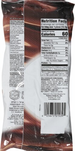 Paskesz Corn Cakes Round Milk Chocolate Perspective: back