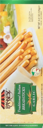 Paskesz® Garlic Traditional Italian Breadsticks Perspective: back