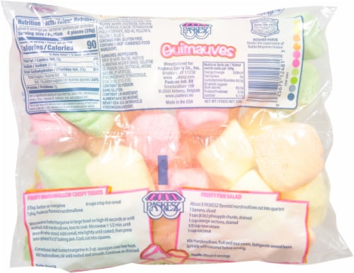 Paskesz Fruit Flavored Marshmallows Perspective: back