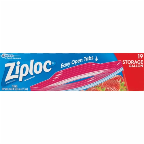 Ziploc® Gallon Storage Bags with Stay Open Design, 19 ct - Ralphs