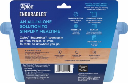 Ziploc® Endurables Medium Container Reusable Silicone Press To Seal Food Storage Container Perspective: back